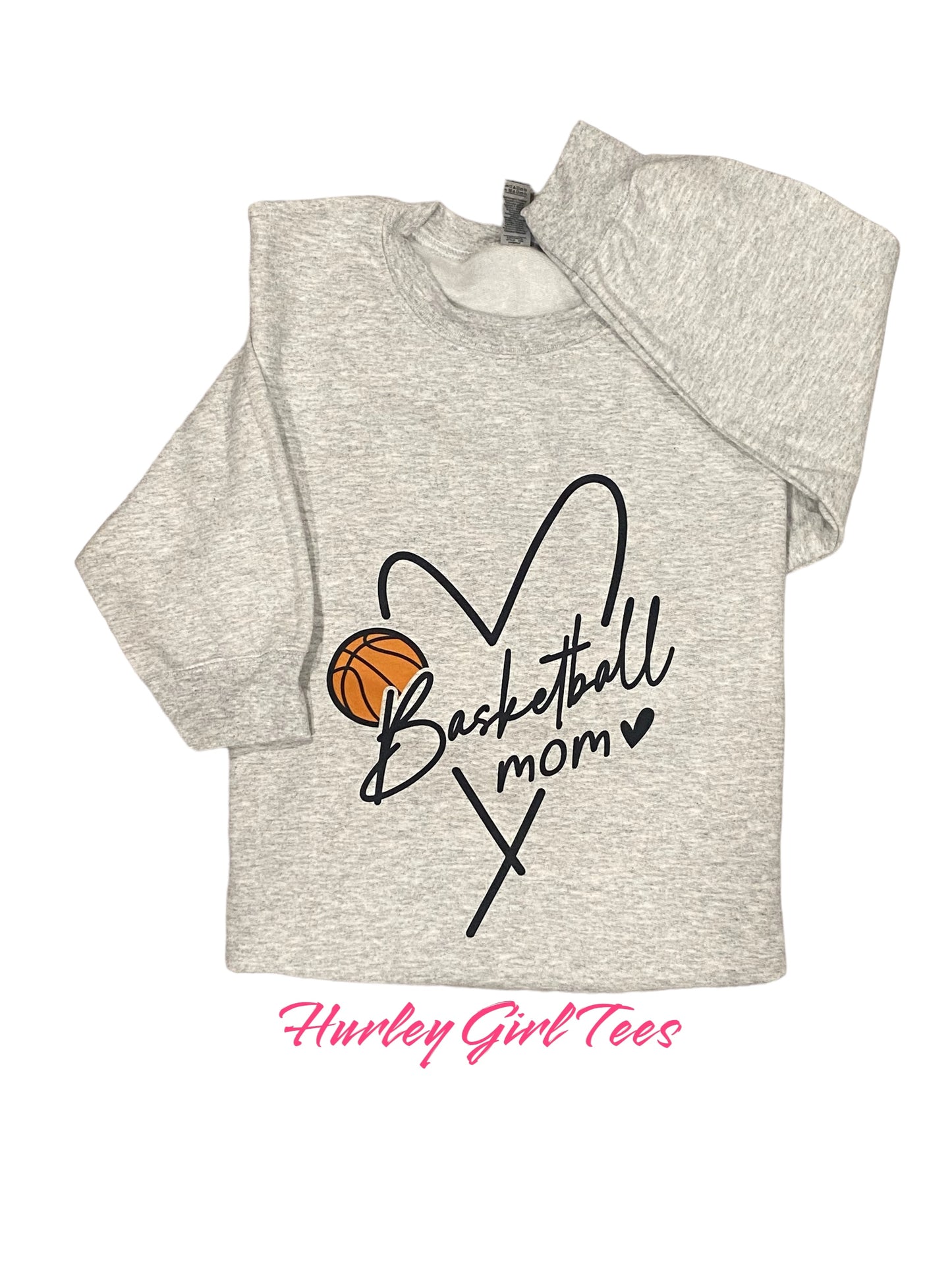 BBall Basketball Mom Ash Grey Swestshirt