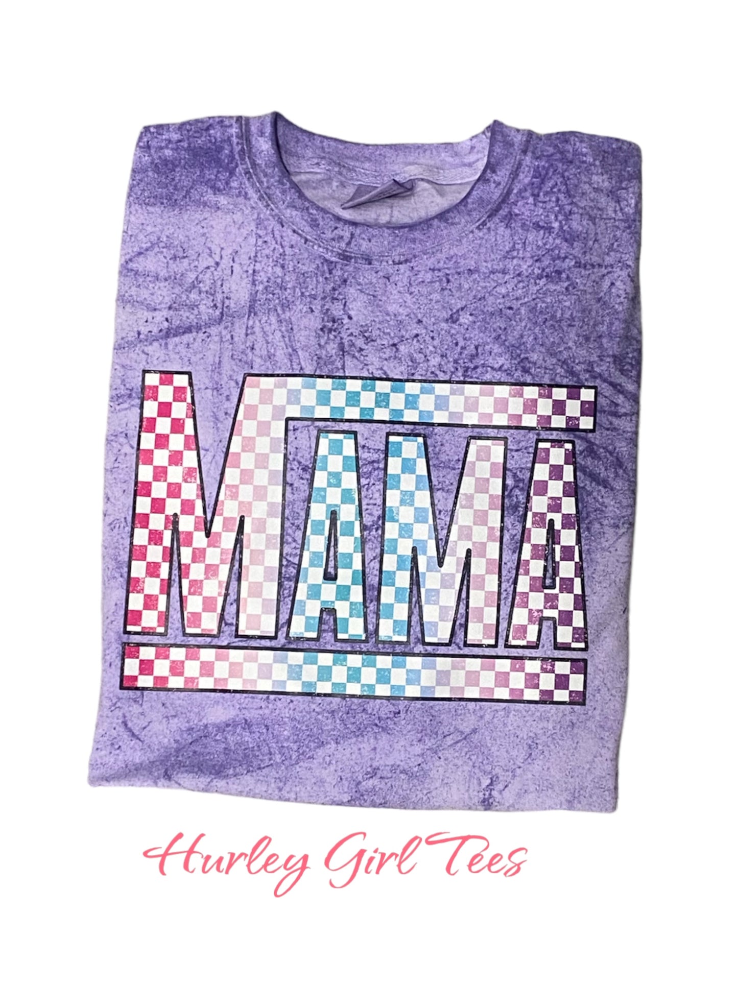 Mama Colorful Checkers T-Shirt